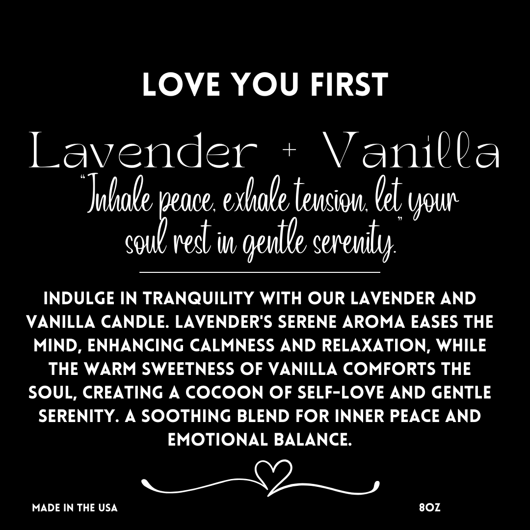 Love You First Candle: Lavender Vanilla