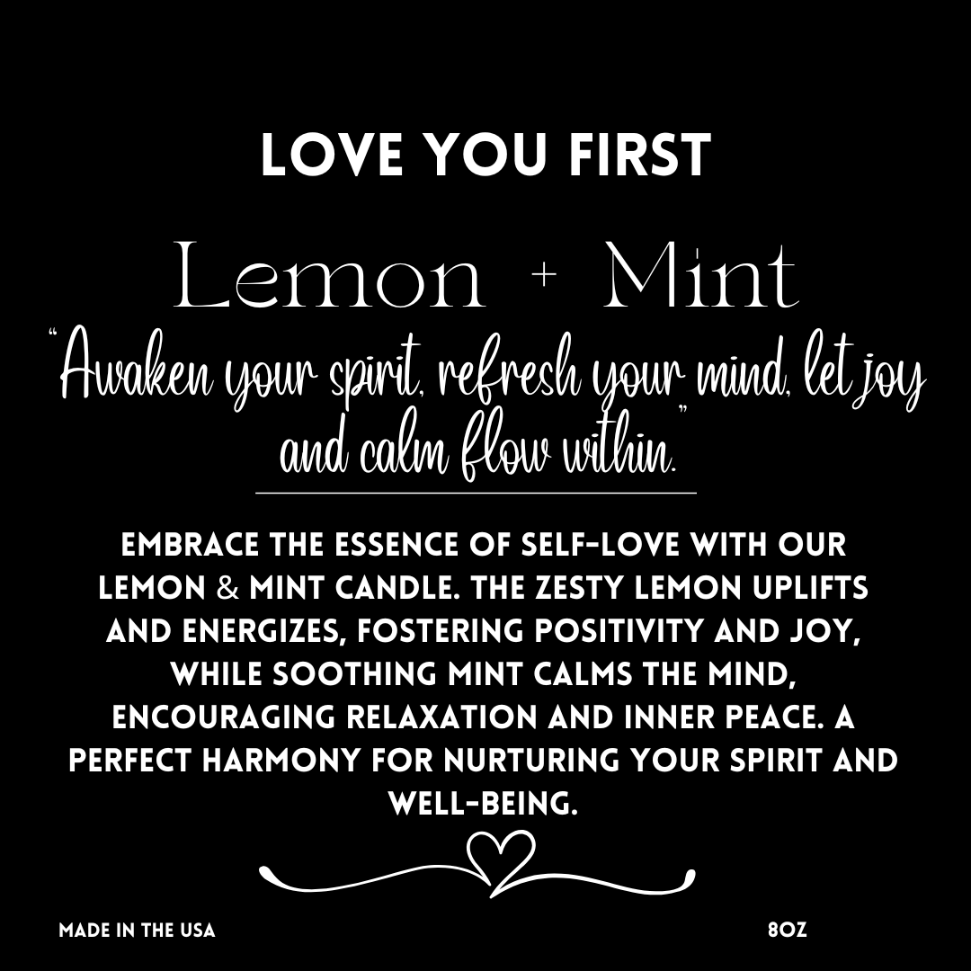 Love You First Candle: Lemon + Mint